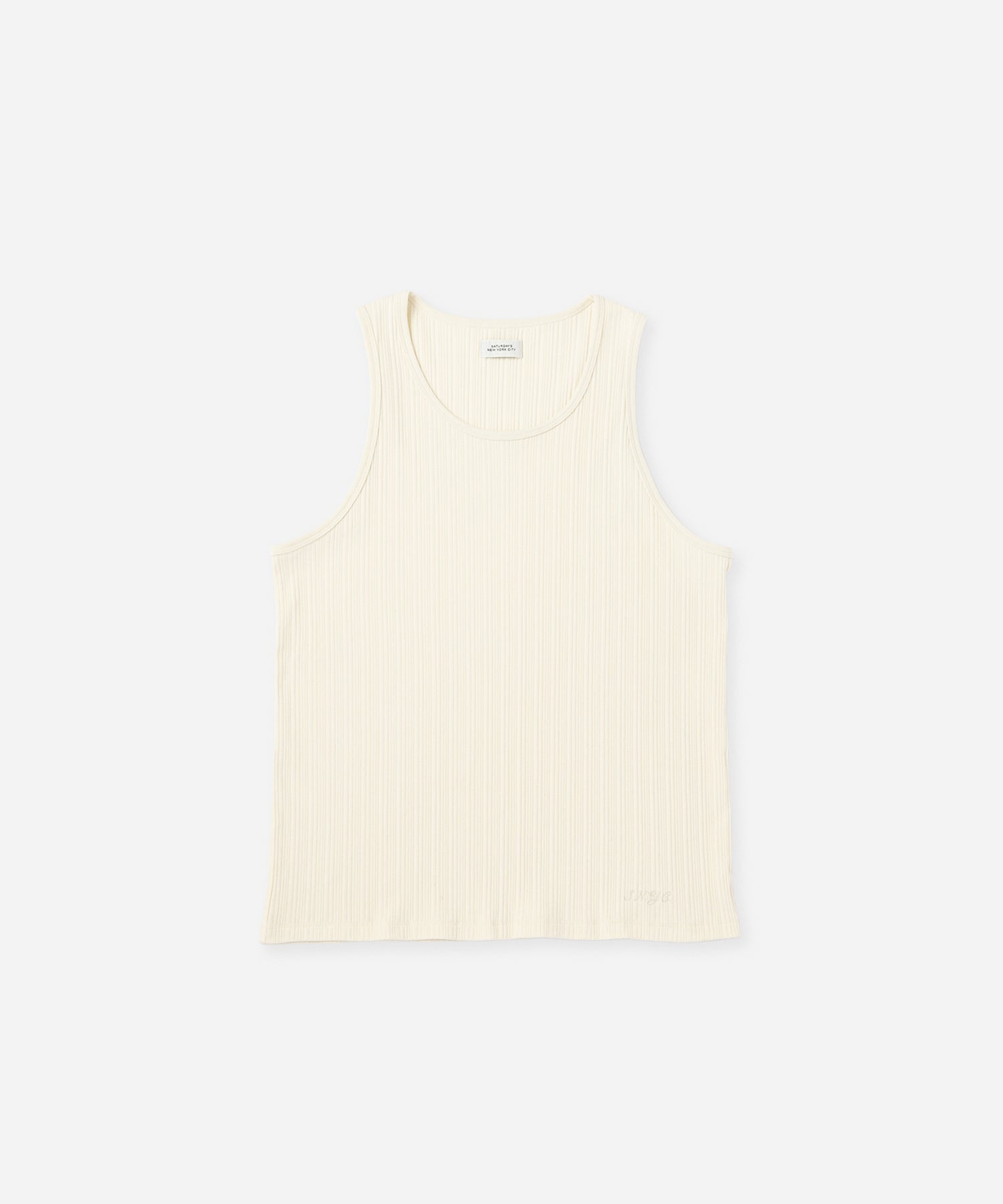 Saturdays NYC Venice Rib Tank in Ivory